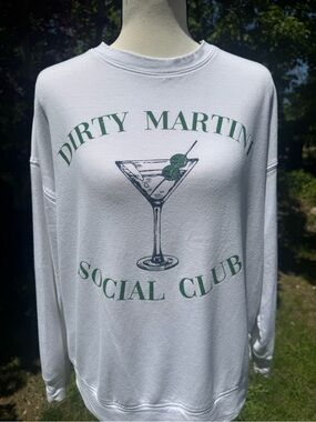 Green Envelope White Cozy Fleece Sweatshirt